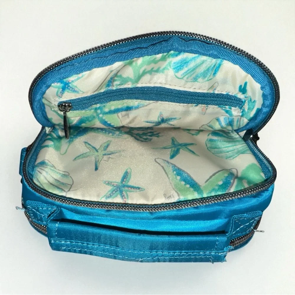 Lug RFID Ocean Blue Skeeter crossbody with charm bar and adjustable strap - Picture 7 of 7